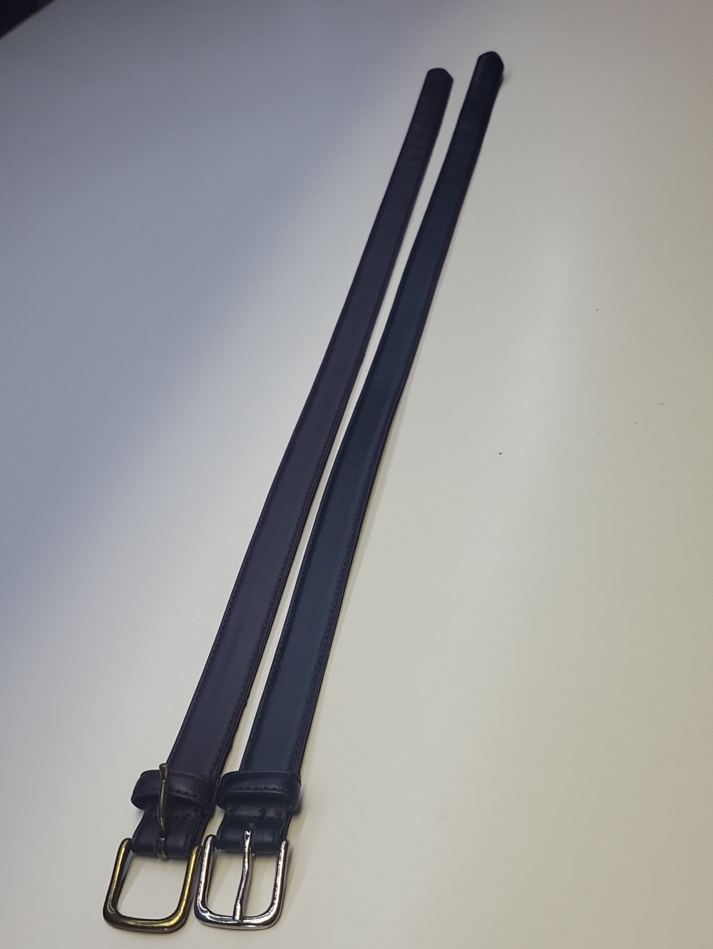 *Classic Leather Dress Belts in Black and Brown - Pair